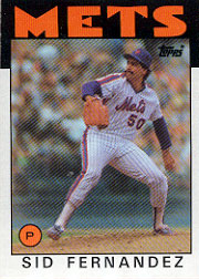 1986 Topps Baseball Cards      104     Sid Fernandez